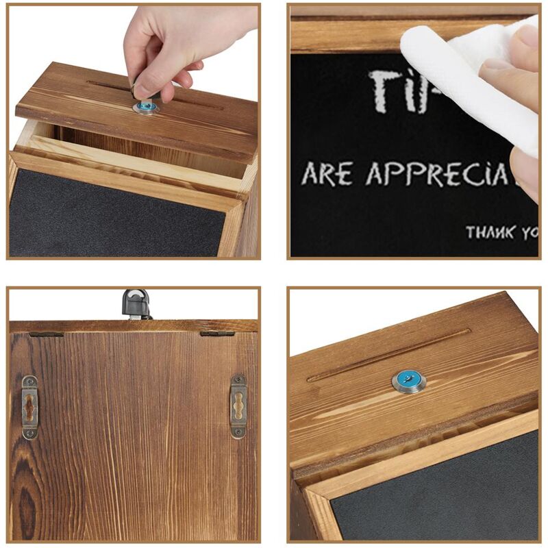 Casella Per Donazioni In Acrilico Con Serratura - Per Suggerimenti, Lotterie E Votazioni