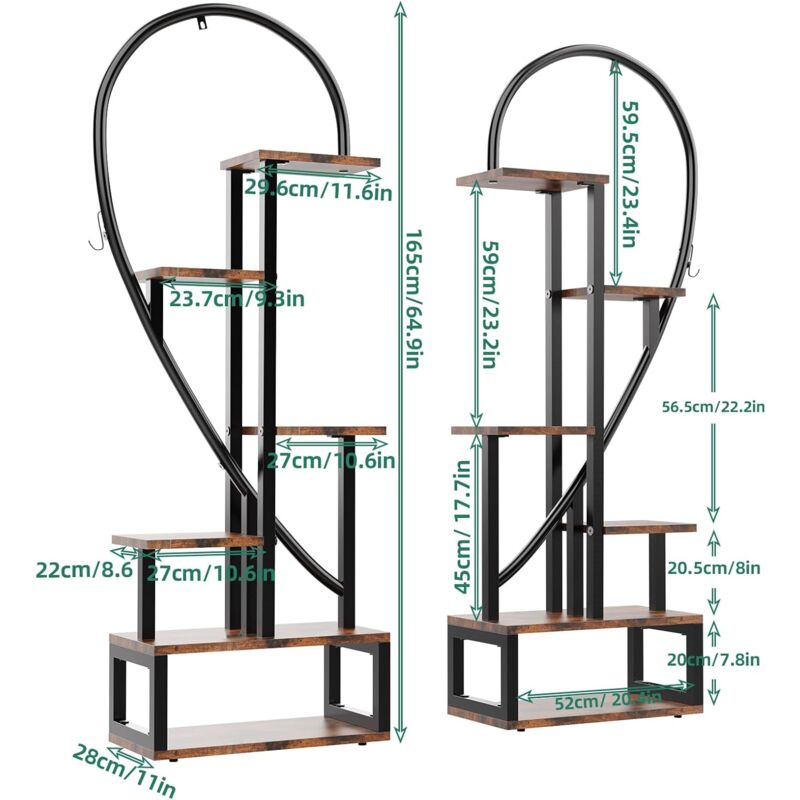 Scaffale per Piante in Metallo a 5 Piani, a Forma di Cuore con 4 Ganci Appendiabiti, Supporto d'Esposizione a Scala a Forma di Mezzo Cuore (BIANCO) | Leroy Merlin Scaffale per Piante in Metallo a 5 Piani, a Forma di Cuore con 4 Ganci Appendiabiti, Supporto d'Esposizione a Scala a Forma di Mezzo Cuore (BIANCO) | Leroy Merlin