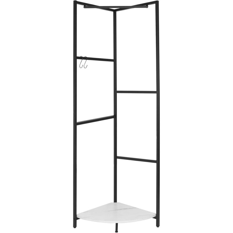Appendiabiti Da Terra JIAYING In Metallo Nero 175cm - Rack Per Vestiti Con Ripiano 2 Livelli, 40-50kg - 2