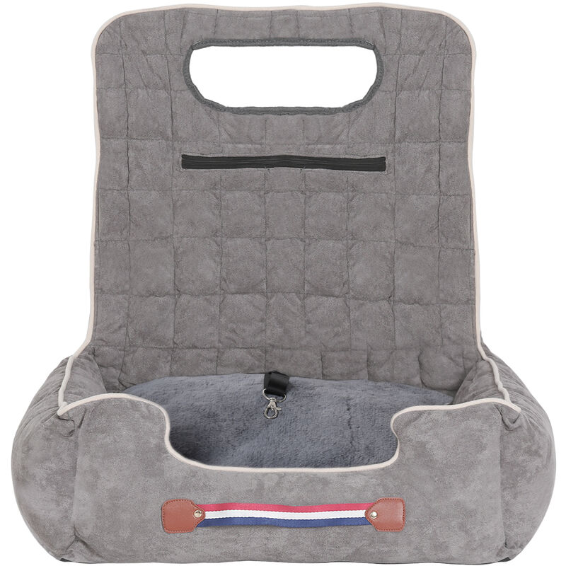 Seggiolino auto per cani, trasportino per cani auto 14kg piccola taglia  media letto per cane sedile passeggero copertura rimovibile guinzaglio  sicurezza impermeabile portatile camoscio