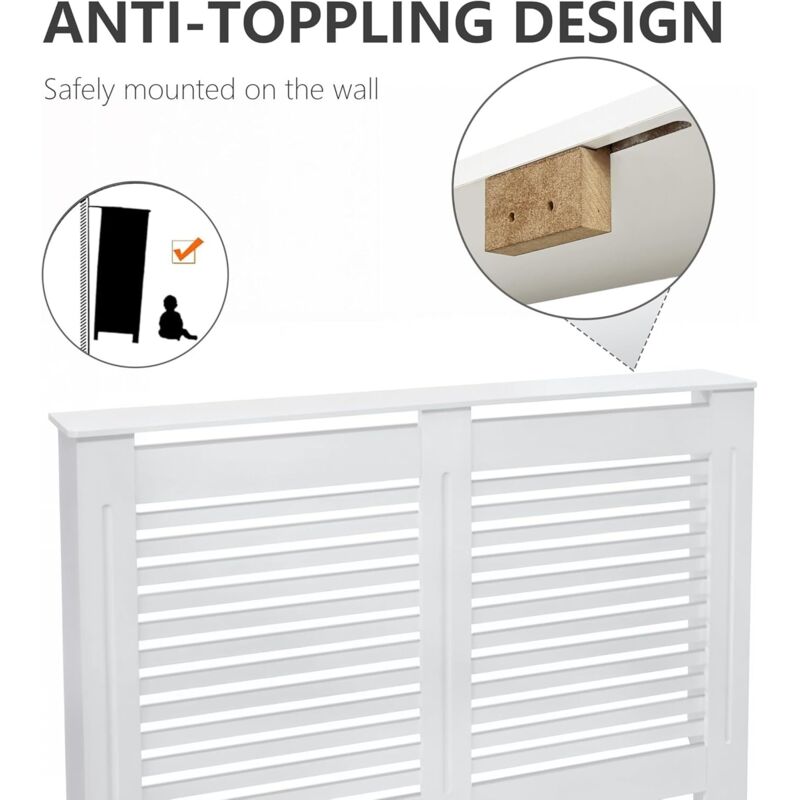 Copritermosifone In Legno Con 2 Ante - Moderno, Funzionale, Per Casa E Ufficio - Foto 6