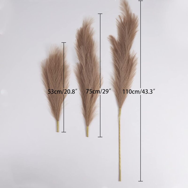 Erba della Pampas Artificiale Decorative: 3 Set 110cm Erba di Pampa Finta  Grandi Alte Essiccata Fiori Boho Tortora colore Piume, Naturale Secchi per  Decorazioni Natale Casa Nozze interno