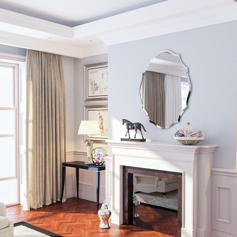 Specchi Da Parete Cornice Nera Autdot Specchio Decorativo