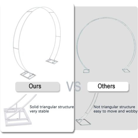 Arco per porta decorativo per matrimonio Round Dia.2m kit arco per palloncino in metallo per decorazione di nozze decorazione per feste di bianco | Leroy Merlin