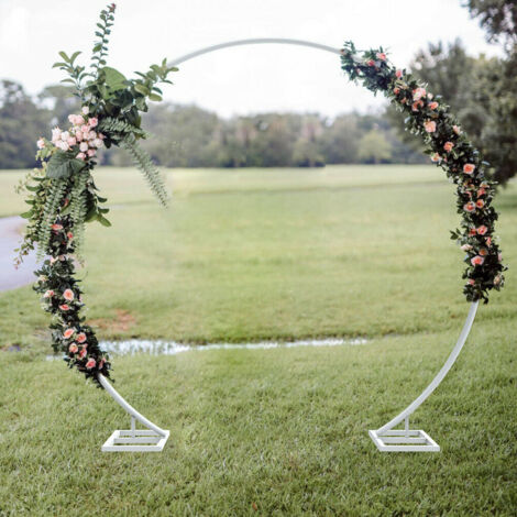 Arco Rotondo Per Sfondo In Metallo Dorato 2 Metri - Supporto Per Palloncini Per Matrimoni E Feste - 4