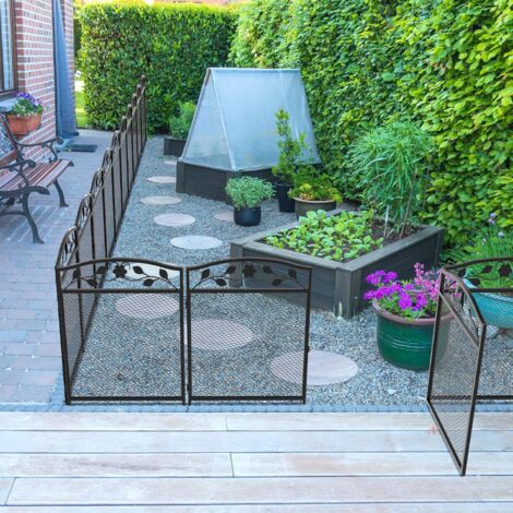 Recinzione Da Giardino In Metallo 5 Pezzi: Plastica Resistente, Estensibile E Rimovibile, Per Aiuole, Prato, Animali E Bordure Decorative Da Esterno - 2