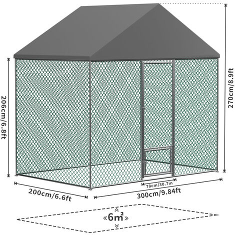 Pollaio Recinto esterno 6m² con Tetto Pollaio Gabbia per Galline per  Animali di piccola taglia coniglietta