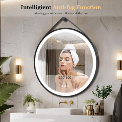 Video su Qual è IP44 Specchio da bagno con luci LED, pad riscaldante, antiappannamento, LED frontale