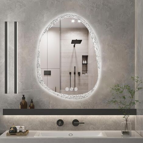 Specchio Bagno con LED Luce Asimmetrico 50x70cm Retroilluminato Creativo motivo (1/5)