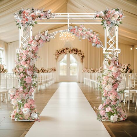 Arco Struttura per Matrimonio Pesante Metallo Bianco per Palloncini Nozze Creativo Sfondo Allestimento Cerimonia