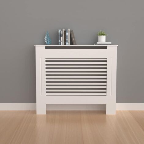 Copritermosifone Bianco in MDF Alto 100 cm 78x19x101cm