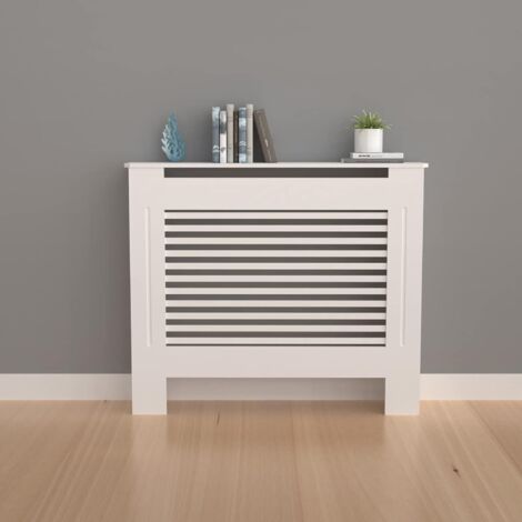 Copritermosifone Bianco in MDF Alto 100 cm 111x19x101cm