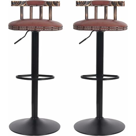 UNHO Sgabelli bar vintage industriale, sgabelli cucina moderni set 2 sedia  alta da bar con schienale