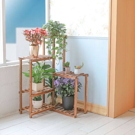 Porta Piante in Legno Fioriera Vasi da Interno Esterno Balcone