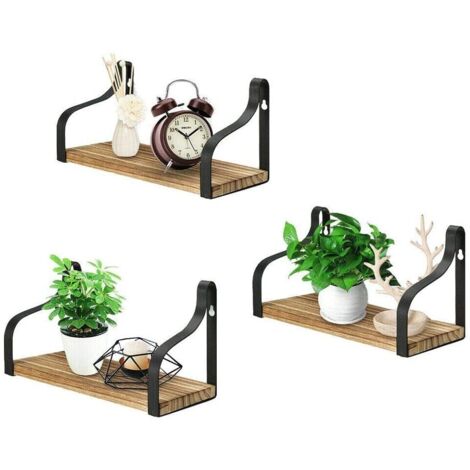 Set di 3 Mensole da Parete design industriale Mensole da muro sospese