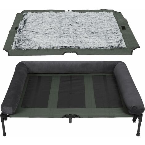 BingoPaw Brandina per cani Taglia Grande Lettino Rialzato da Campeggio Cuccia per cane Interno Esterno fino a 40 kg 130x90x18cm (1/5)