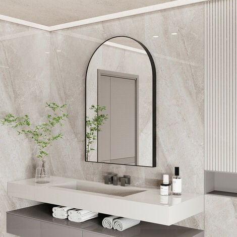 AOAOPQ Specchio da parete irregolare Specchio asimmetrico da bagno con  cornice per ingresso moderno Specchio con cornice da parete 10x10 pollici