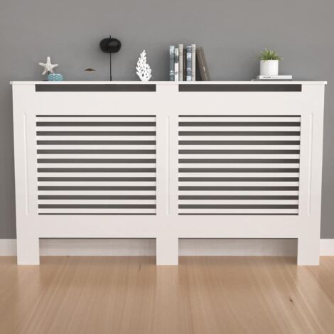Copritermosifone Bianco in MDF Alto 90 cm 152x19x92cm