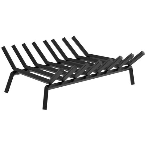 Braciere Per Camino In Ghisa UNHO - Griglia Portatile 8 Barre Per Legna, Capacità 30kg, Per Interno/Esterno