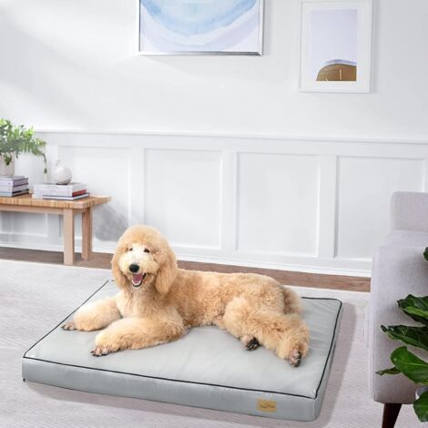 Letto Ortopedico Per Cani In Finta Pelliccia – Schiuma Ad Alta Densità, Fodera Impermeabile, Lavabile, Forma U, Fondo Antiscivolo, Taglia M 76x51x16 Cm