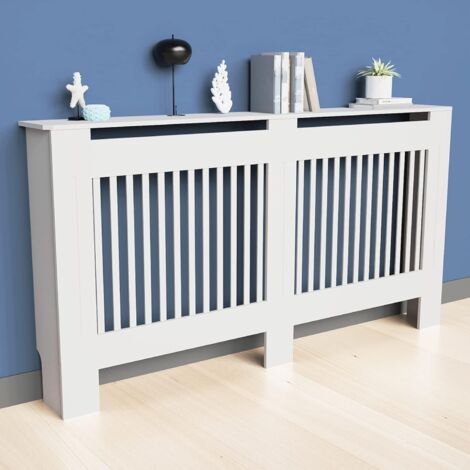 Copritermosifone Bianco in MDF Alto 90 cm 172x19x92cm