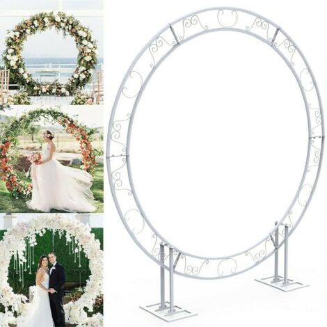 Grande Arco Palloncino Arco di nozze Struttura in Metallo Rotondo per  Matrimonio Staccabile Feste Decorazione