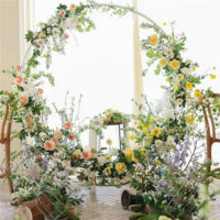 2 x 2 m in metallo per matrimonio, con 2 supporti per fiori alti, può essere decorazione fai da te per porte, matrimoni, feste, pareti, decorazioni per la casa (bianco