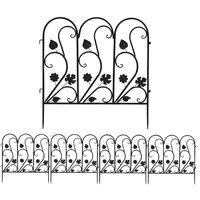 Giardino per recinzione in ferro: esterno recinzioni recinto 5 pannelli  staccionata da metallo battuto decorazioni aiuola palizzata bordura giardino  metallo cortili Ciascuno 69x67cm totale 3,4 metri : : Giardino e  giardinaggio