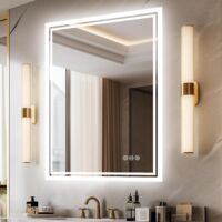 Specchio Retroilluminato Rettangolare 110x80 a Led da Parete da Bagno