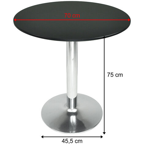 Tavolo rotondo 70 cm, tavolino da bar mod. Romeo Colore: Nero