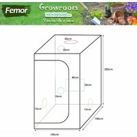 Grow Tent Reflective Mylar Hydroponic Grow Tent | Indoor Plants Tent | Greenhouse Grow Tent | Darkroom Pant Tent(100 x 100 x 200 cm)