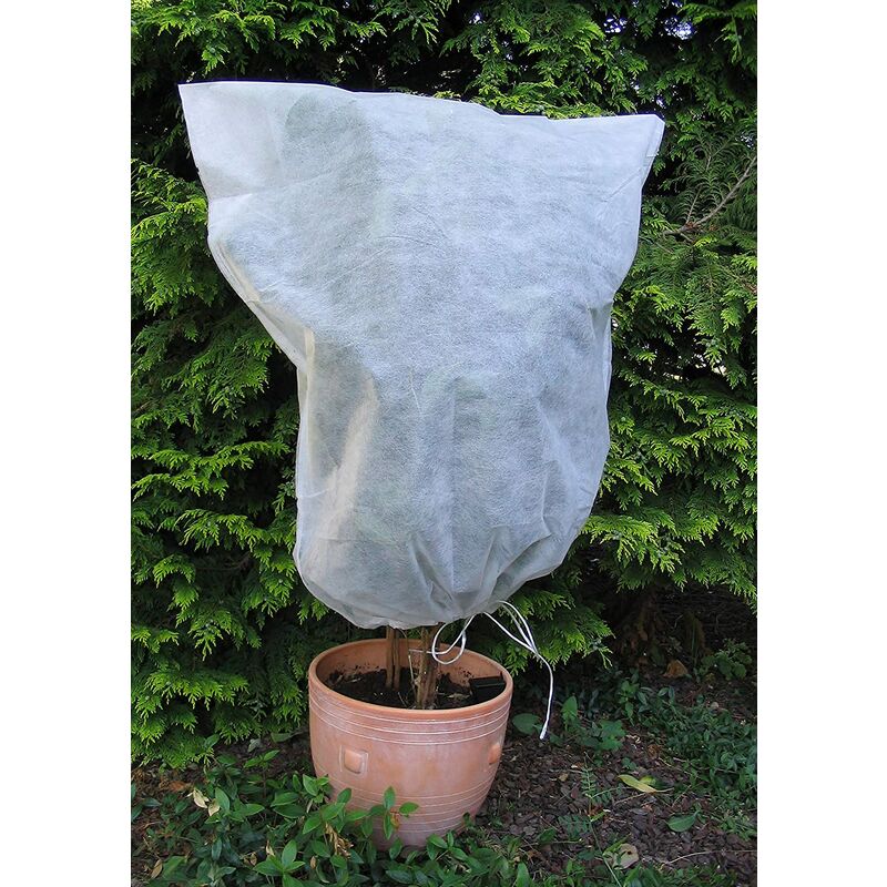 Funda de forro polar de invierno 1,2x1,8 m-blanca-fácil de usar-protege tus plantas del frío