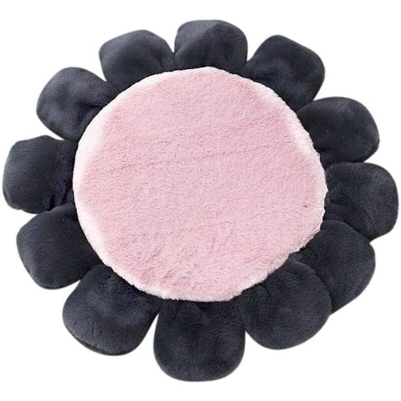 Cama para mascotas con forma de flor Cama de felpa para gatos Nido de gato cálido Almohada suave para cachorros Cesta para gatos Cama redonda Cómoda y linda Almohada lavable para gatos 60cm (Rosa)