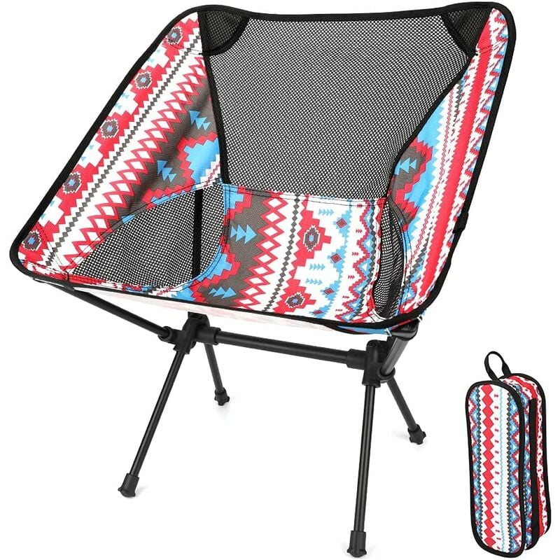 Silla de camping plegable con estuche de transporte Silla de camping plegable ligera con estuche de transporte para exteriores, pesca, grillos (hasta 230 LB / kg 105)