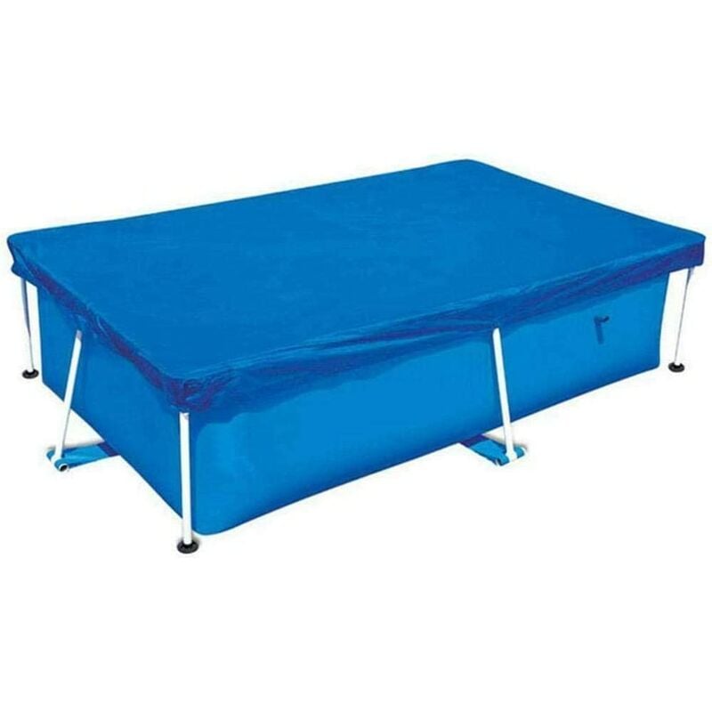 Cubierta de piscina rectangular, resistente a los rayos UV, a prueba de polvo, productos para piscina, azul - 220 x 150 cm