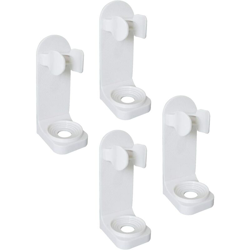 Soporte para cepillo de dientes eléctrico de 4 piezas, soporte para cepillo de dientes montado en la pared adhesivo para baño, soporte para cepillo de dientes para estante de almacenamiento, mantiene el cepillo de dientes seco