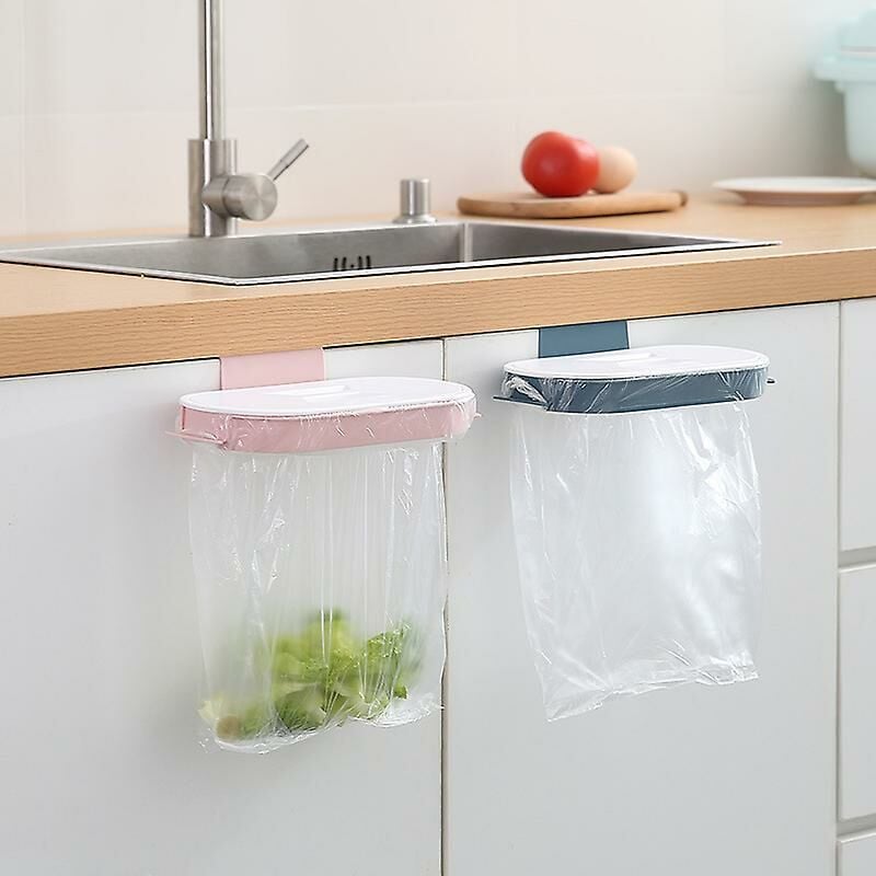 2 soportes para bolsas de basura de cocina, soporte para bolsas de basura para armario de cocina, soporte para basura de cocina empotrado, soporte para basura sobre la puerta del armario, soporte para bolsa de basura