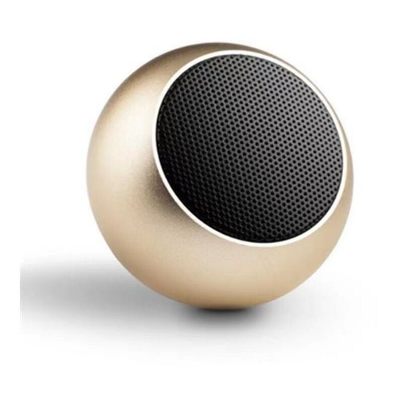 Altavoz portátil dorado con Bluetooth, minialtavoz deportivo, máquina doble para encadenar, resistente al agua y al polvo, pequeño pero potente, dorado