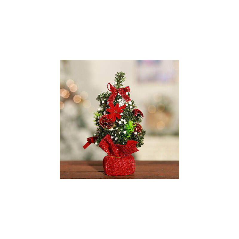 1 Uds. Mini árbol de Navidad pequeño árbol de Navidad pequeño decoración de escritorio árbol de Navidad 20cm rojo