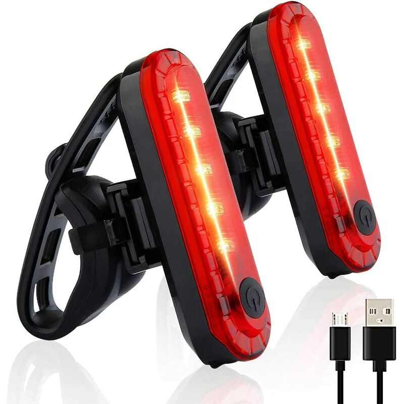 Luz de bicicleta recargable USB, luz de bicicleta delantera Luz de bicicleta, 4 modos Recargable Potente a prueba de agua IP65 Luz de bicicleta LED a prueba de golpes Luz de bicicleta delantera para MTB Bicicleta de montaña Ciclismo