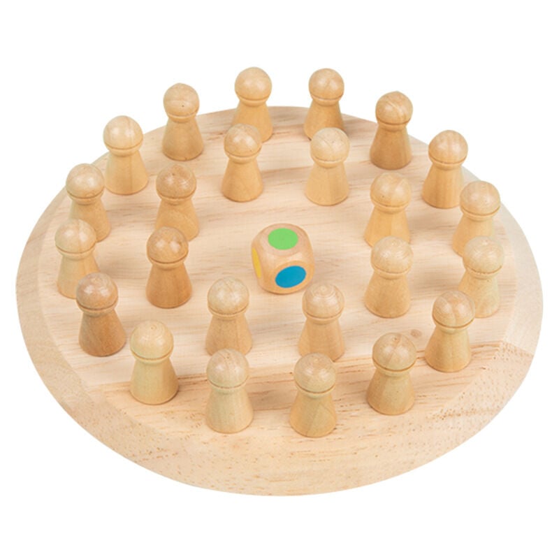 Juegos de memoria de madera para niños y adultos - Juegos de mesa familiares para niños y adultos - Juegos de lógica de madera para niños de 3 años - Juguetes educativos de madera