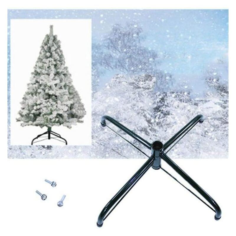 Soporte para árbol de Navidad con pie de hierro de 30 cm Base de soporte para árbol de Navidad, soporte de base plegable adecuado para decoraciones navideñas para árboles artificiales