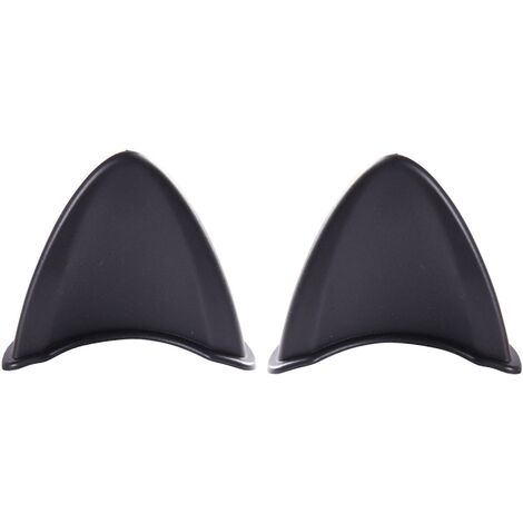Accesorio de adorno de orejas de para casco autoadhesivo de 2 uds motocicleta (negro)