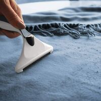 Removedor de pelusa y cepillo de afeitar | Depiladora ajustable para ropa y muebles (azul pizarra)