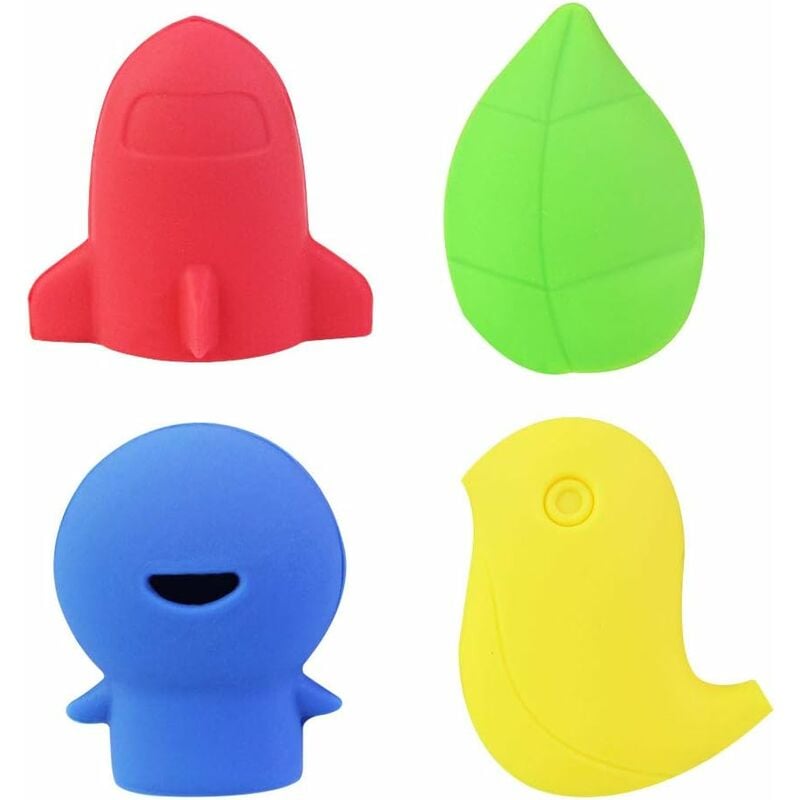 4 fundas protectoras para cepillos de dientes, funda para cabezal de cepillo de dientes de viaje, funda para cabezal de cepillo de dientes para proteger la funda (rojo, verde, amarillo, azul)