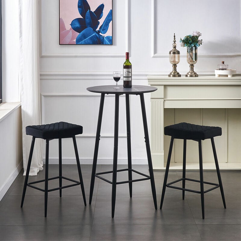  VASAGLE EKHO Collection - Bar Stools Set Of 2, Kitchen  Counter Stools, Breakfast Stools, Synthetic Leather