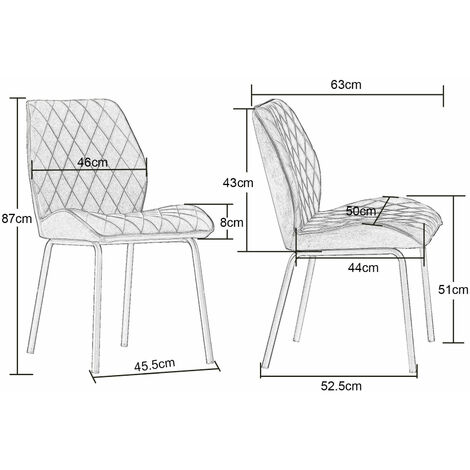 AINPECCA Velvet Dining Chairs Set of 2- Upholstered Armless Side Chairs with Thick Cushion Seat, Black Legs for Living Room, Dining Room Yellow