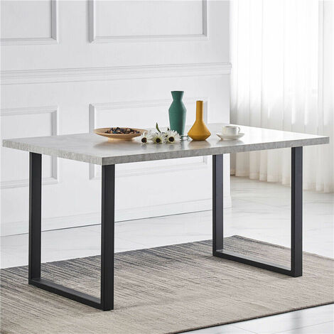 AINPECCA Grey Dining Table and Chairs 4 Set Dining Room Chair Kitchen Home Office(table+4 Grey velvet chairs)