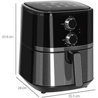 Air Fryer 1500W 4.5L Air Fryers Oven w/ Rapid Air Circulation and Timer Black