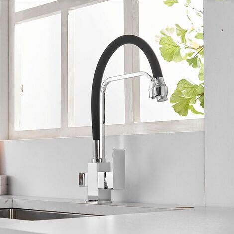 Küchen-Wasserhahn Mit 360°-Schwenkarm Für Osmoseanlage – Edelstahl 304, Keramikspule, Einhebelmischer, Golden